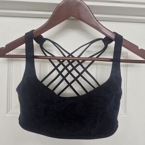 Lululemon Athletica Black Strappy Sports Bra
